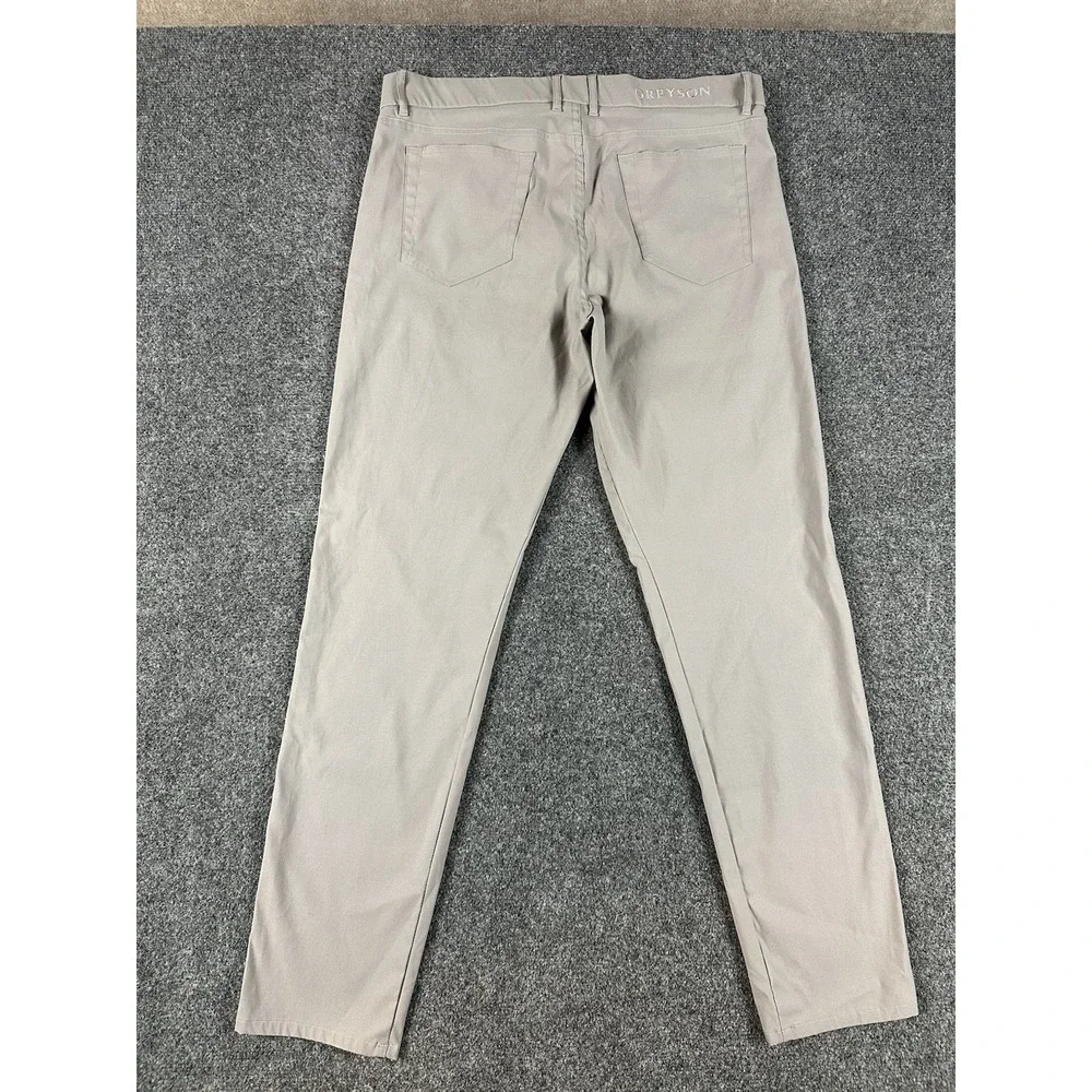Greyson Pants 33x32 Gray Stretch Golf Trousers Five Pocket Wolf Performance